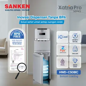 Sanken Dispenser Galon Bawah HWD-C508IC Dispenser Bottom Loading BPA FREE