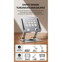 Gambar HOLDER ROBOT RT-LS08 STAND UNTUK TABLET/IPAD/HP DUDUKAN ALUMINIUM KUAT LIFTABLE FOLDABLE DAPAT BEROTASI 360 dari btgcom Kota Denpasar 5 Tokopedia