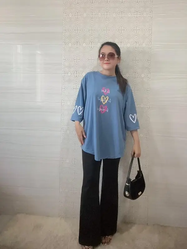 KAOS OVERSIZE /ATASAN WANITA/ATASAN KEKINIAN LENGAN 7/8/ATASAN HIJAB 5