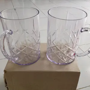 gelas bir kcn plastik kristal  jumbo 1 pcs tahan panas promo