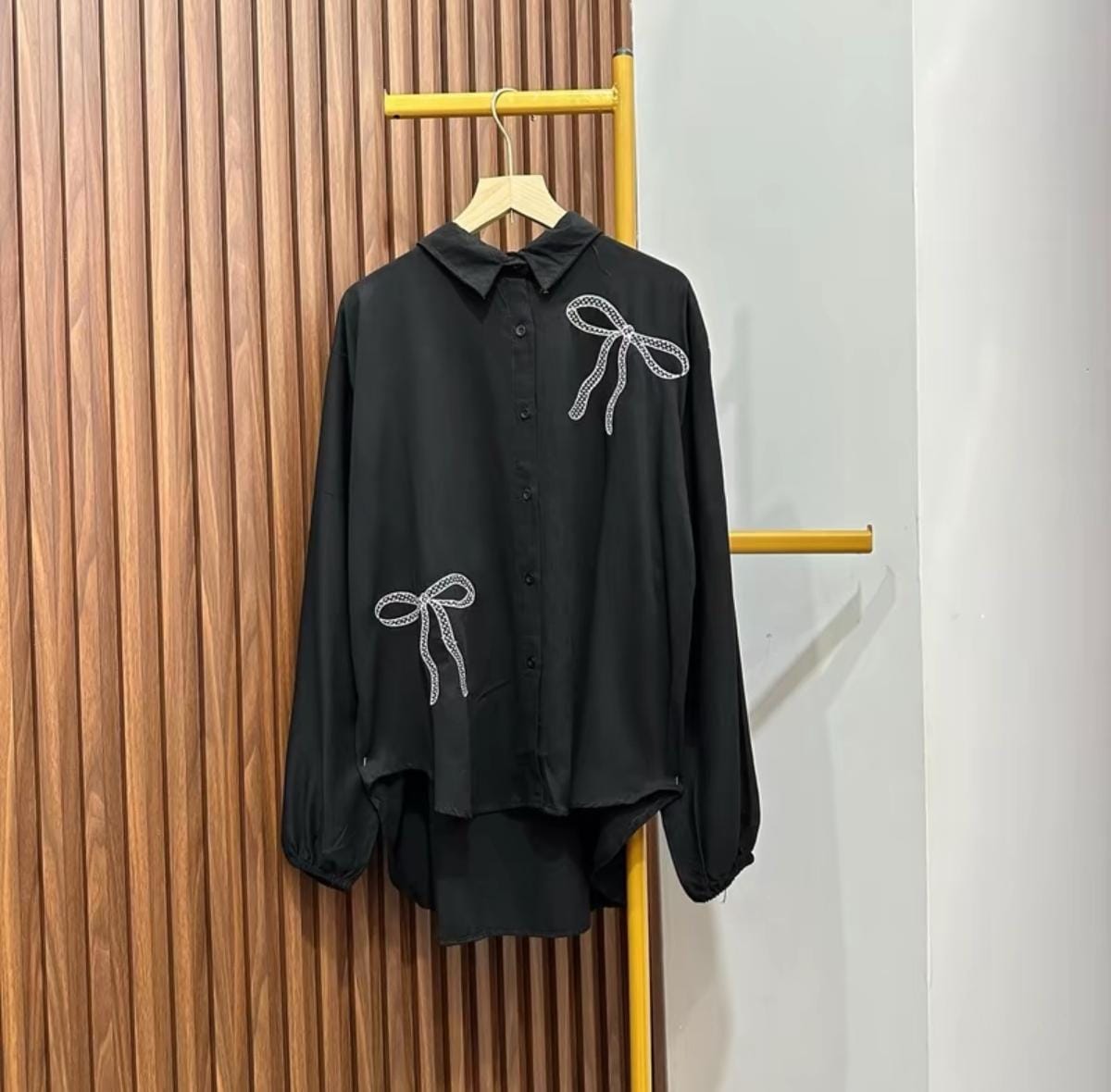 Glaudy Luna Blouse Kemeja Pita Bordir Oversize Wanita Terbaru Rayon Twill Premium Atasan Baju Atasan Baju Panjang Shakila