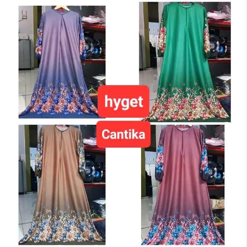 GAMIS HYGET  MOTIF TUMPAL MURAH BUSUI LENGAN KARET  BANYAK MOTIF Cantik Muslim Wanita Mewah Syari 6