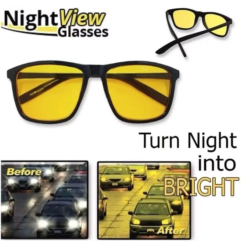 KACAMATA KHUSUS MALAM HARI NIGHT VISION ANTI SILAU Sunglasses Lensa
