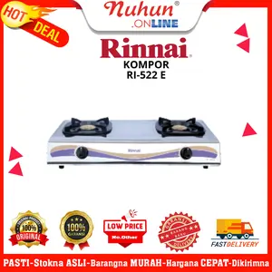 Kompor Gas Rinnai RI-522 E dengan 2 tungku