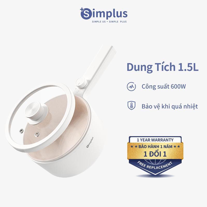 SimplusVN Nồi Lẩu Điện Đa Năng Simplus Dung Tích 1.5L Nồi Điện Không Xửng Chống Dính DZGH002 Bảo Hành 1 Năm Chỉ Đổi Không Sửa