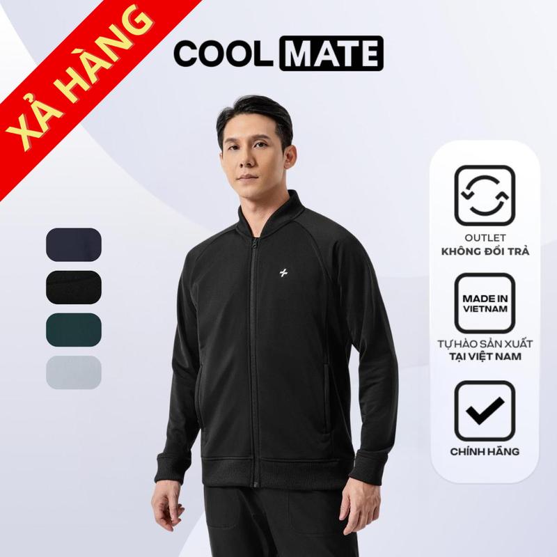 Outlet Không đổi trả Áo khoác thể thao Track Jacket cổ Rib - Coolmate