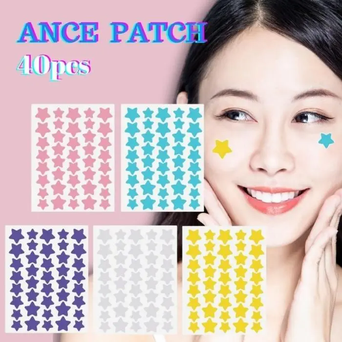 Perawatan Jerawat dengan Jerawat Patch Stiker Lucu Bentuk Bintang isi 40 PCS - Remaja