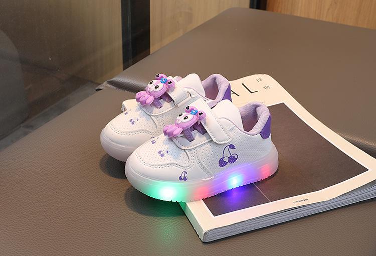 Product Introduction of Children&#039;s shoes spring and autumn sports shoes leather breathable flashing shoes children&#039;s shoes 14