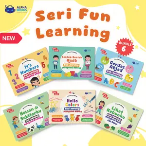 [DAPAT 6 BUKU] Buku Aktivitas Anak Seri Fun Learning (Angka, Huruf, Warna, Bentuk, Hewan, Buah dan Sayur) - Penerbit Alphabooks