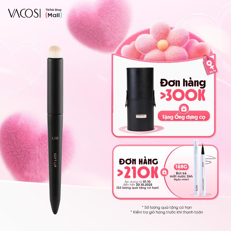 Cọ môi đầu tròn không nắp đậy VACOSI, Tạo Hiệu Ứng Ombre Căng Mọng Che Viền Môi Hoàn Hảo, L10-Y24