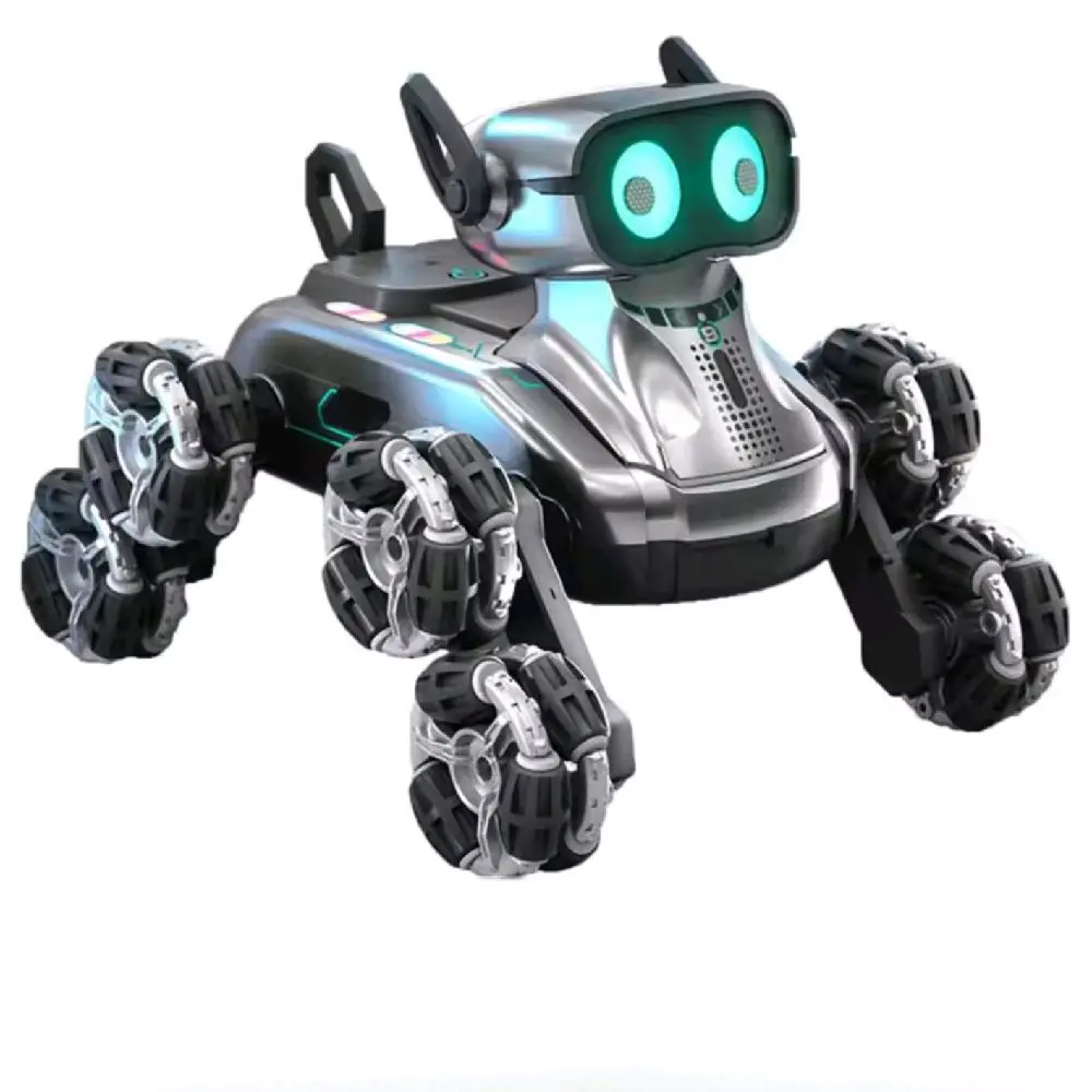 Robot Akrobat Anjing Mekanik Mainan Cerdas Anak Usia Dini Dengan Musik Dan Lampu Untuk Hadiah anak-anak Mobil Remote Control Baterai