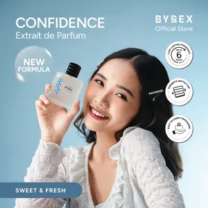 BYREX Confidence Extrait de Parfum 60ML - Parfum Unisex aroma Oriental Floral dengan Aroma Mandarin, Peony, dan Vanilla untuk Kepercayaan Diri Siang Hari
