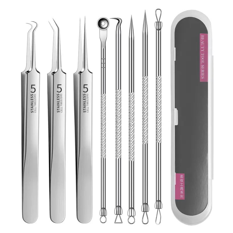 Stainless Steel Acne Tweezers – Precision Blackhead Remover Tool, High-Hardness Pimple Extractor