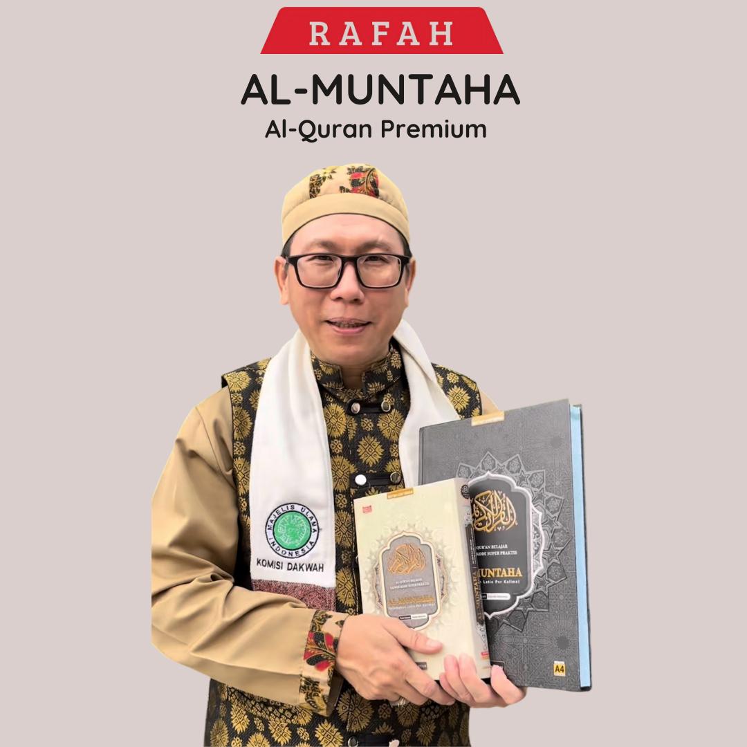 A5 Sedang Isi Penuh Warna Al-Muntaha Al-Qur'an Premium Terjemah Per Kalimat Hadits Pilihan Hardcover Elegan Bonus Tasbih Digital
