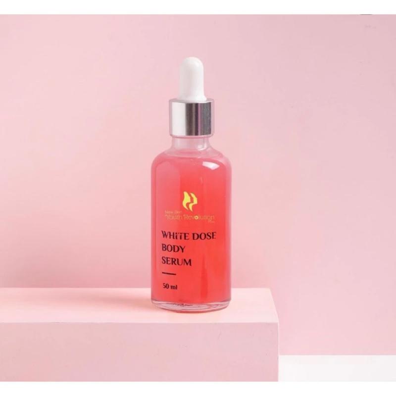 PAKET MENCERAHKAN BADAN MARINA UV WHITE HEALTHY AND GLOW DAN HOUSE OF BEAUTY WHITE DOSE BODY SERUM 50 ML NEW YOUTH SKIN REVOLUTION Lotion Tubuh Pencerah 2