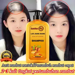 Shampo Penumbuh Rambut Cepat Anti rambut rontok Botak ginger shampoo 500ml Botak Rontok Penumbuh Rambut Perawatan Hair Care Treatment Anti natur  conditioner