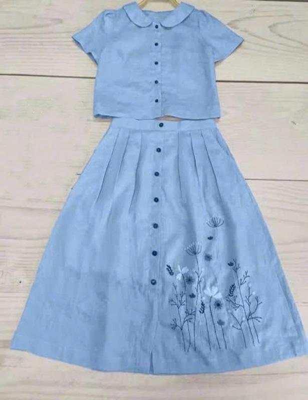 Set Váy Nữ Xinh, Set Áo Sơ Mi Cổ Tròn Và Chân Váy, Váy Suông 2 Lớp, Set Váy Mùa Hè 2025, set đồ đẹp Top Women sét bộ Mã QT6