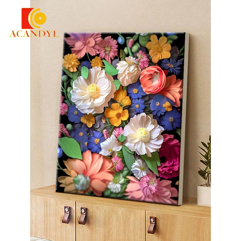  Bộ Tranh Sơn Dầu Tự Làm ACANDYL Theo Số Chèn Hoa Tô Màu Vẽ Tay Sơn Cao Cấp Tô Theo Số Giải Tỏa Căng Thẳng Thủ Công Đồ Trang Trí Nhà Cửa Và Cuộc Sống Quà Tặng Tranh Tô Màu Acrylic Diy 
