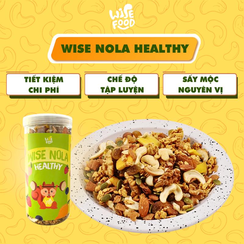 Wise Nola - Granola Healthy Wise Food 500g, Sấy Mộc Dành Cho Người Ăn Healthy, Hạt Ngũ Cốc Dinh Dưỡng