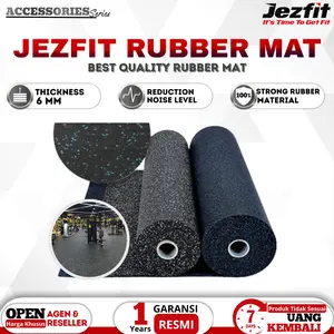Jezfit Karpet Gym Fitness Rubber Alas Karpet alat olahraga Anti Slip Tahan Air