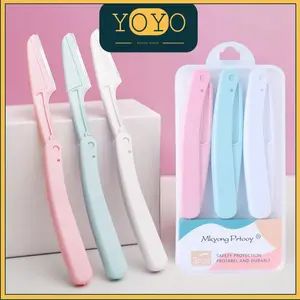 3PCS Pisau Cukur Alis Lipat 3 In 1 Premium + Box / Pencukur Alis Portable 3pcs Termasuk Kotak / Eyebrow Trimmer