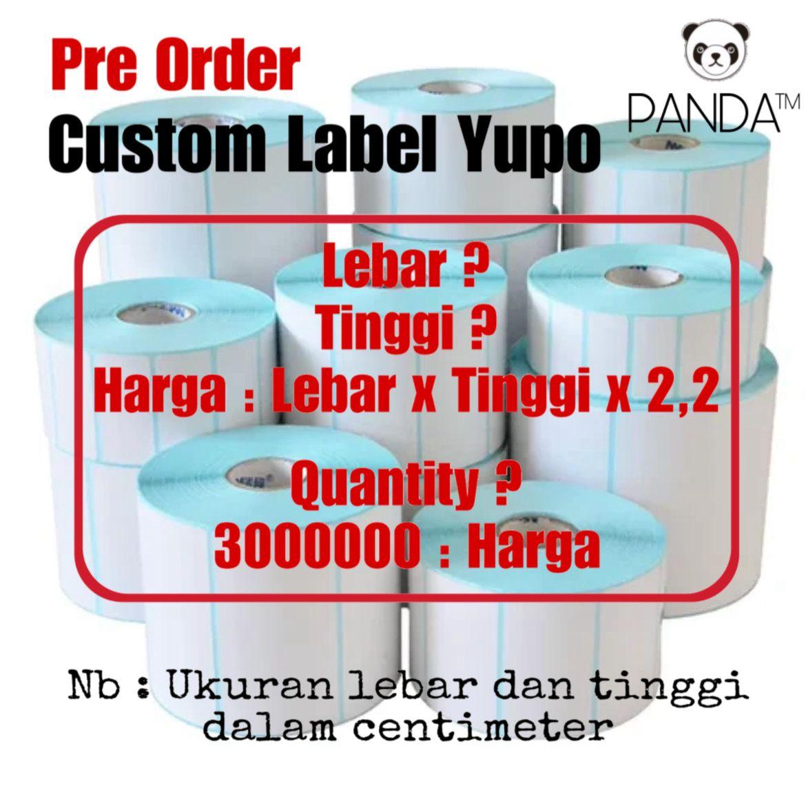 Pre-Order Custom Label Yupo Polos