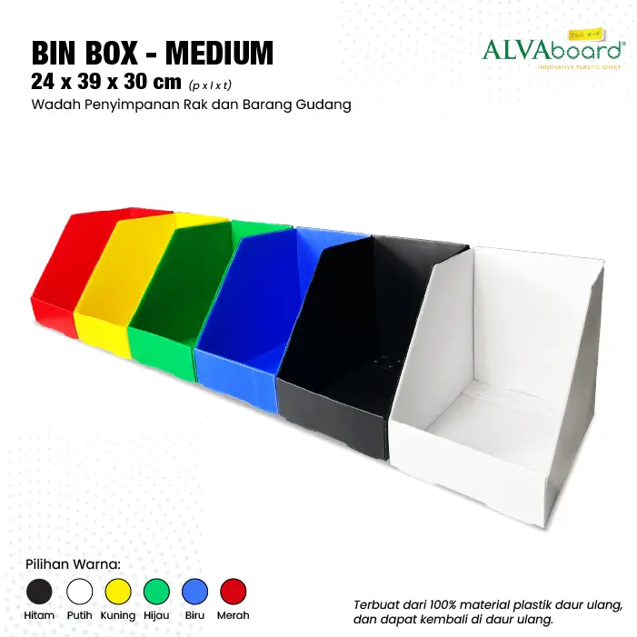 Kotak Storage ALVAboard Kotak Penyimpanan Bin Box Medium Ukuran 24x39x30 cm (P x L x T)