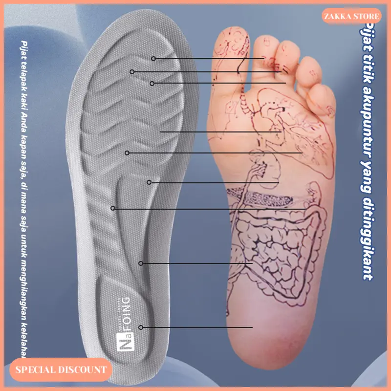 Zakka Store COD Alas Kaki Insole Busa Empuk 1 Pasang / Busa Alas Sepatu Empuk / Alas Sepatu Lembut 1