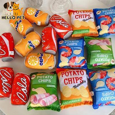  Đồ chơi nhai cho chó Kêu Cót Két Chống vết cắn cho chó Con với khoai tây chiên bia và Cola Đồ chơi Mirida Đồ dùng phụ kiện cho thú cưng Thích hợp cho đồ chơi cho chó Con và mèo Đồ chơi thú cưng 