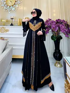 Abaya premium gamis turkey arab terbaru 148 Bordir Ceruty Gamis Lembut