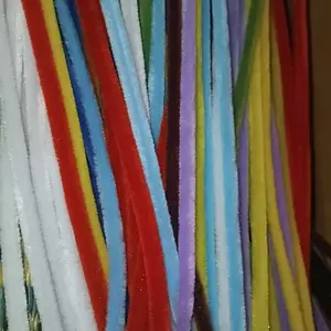 Kawat Bulu Pipe Cleaner 30cm ±100pcs Warna Cerah & Pastel untuk DIY Kerajinan Bunga Boneka Dekorasi