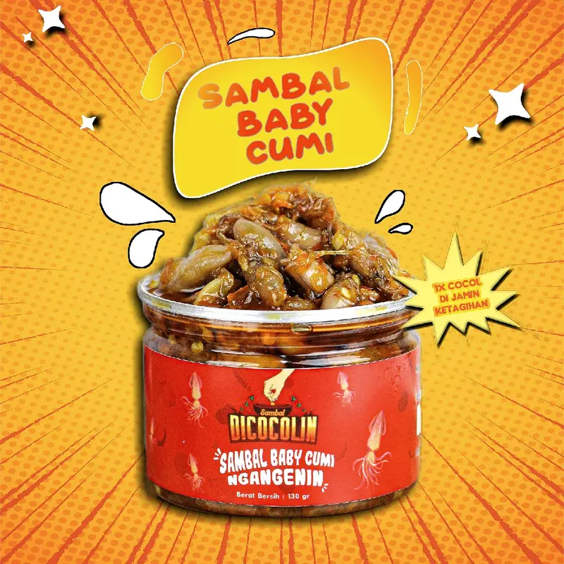 Paket Sambaldicocolin Hemat Combo (130Gram x 5pcs) - Sambal Ayam Suwir, Baby Cumi, Tuna Candu, Teri Medan, Paru Presto - Instan, Asin - Makanan, Manis Food 3