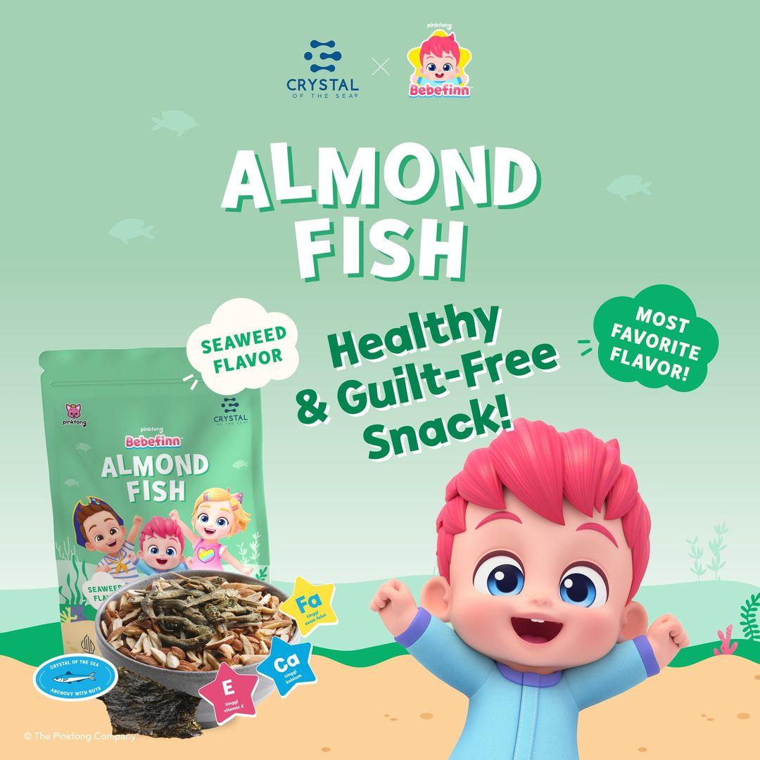 Almond Fish Bebefinn 80g ( Snack Kacang Almond & Ikan Teri Anchovy ) - Crystal Of The Sea - Original