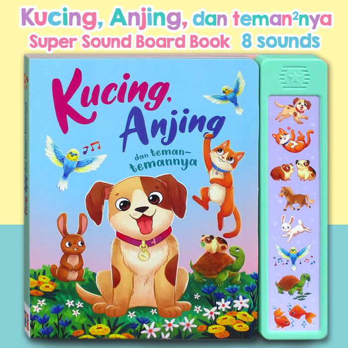 Gambar Kucing, Anjing, dan teman-temannya Super Sound Book dengan 8 tombol suara hewan - Buku Baby Bersuara Hewan [GinukGinuk] dari happybunnybooks Kota Administrasi Jakarta Utara Tokopedia