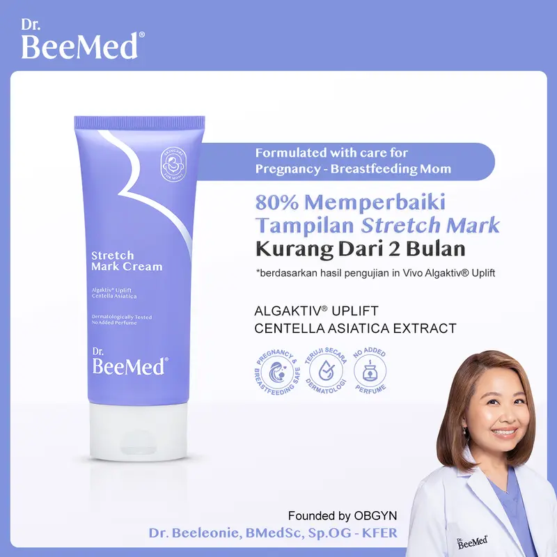Dr.BeeMed Bee Gentle 4pcs Set Facial Cleanser 60ml + Bee Gentle Balancing Moisturizer 20g + Bee Gentle Moisturizing Body Lotion 200g + Stretchmark Cream 100g 4