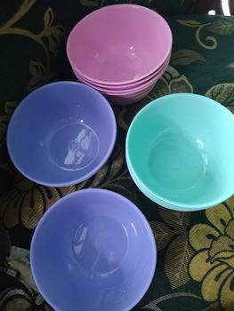 Product Review of (12 PCS) MANGKOK ESTETIK / MANGKOK PLASTIK MURAH / MANGKOK AESTHETIC / MANGKUK SET / UNGU / HIJAU / PINK from R**👄 3