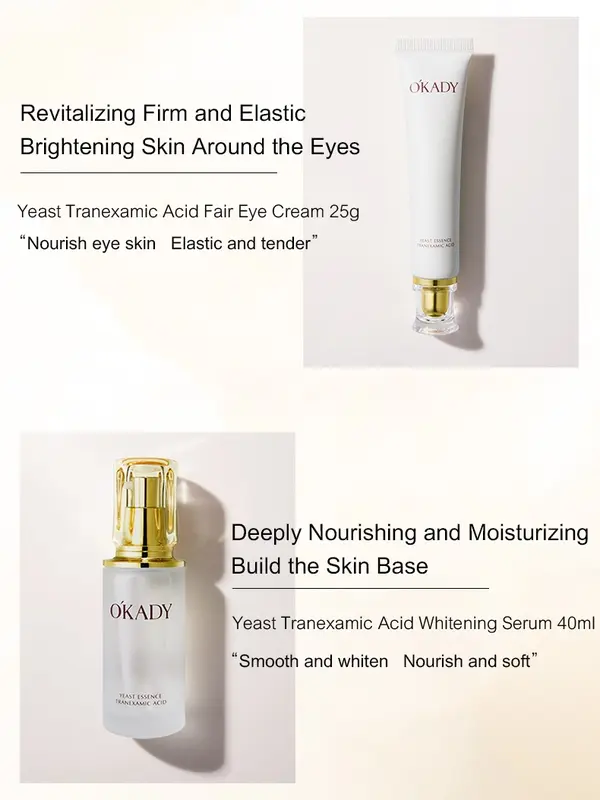 OKADY Profesional Kecantikan skincare korea Set terbaik perawatan kulit GLOWING , MEMUTIHKAN , MENCERAHKAN , MELEMBABKAN , meremajakan kulit elastis & kencang 4