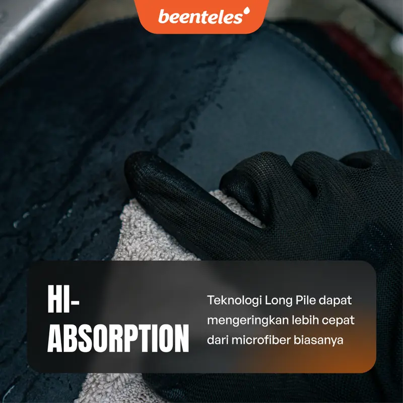 Drying Towel Microfiber Untuk Pengering Cuci Motor Mobil | Lap Microfiber 40x40 - BEENTELES 1