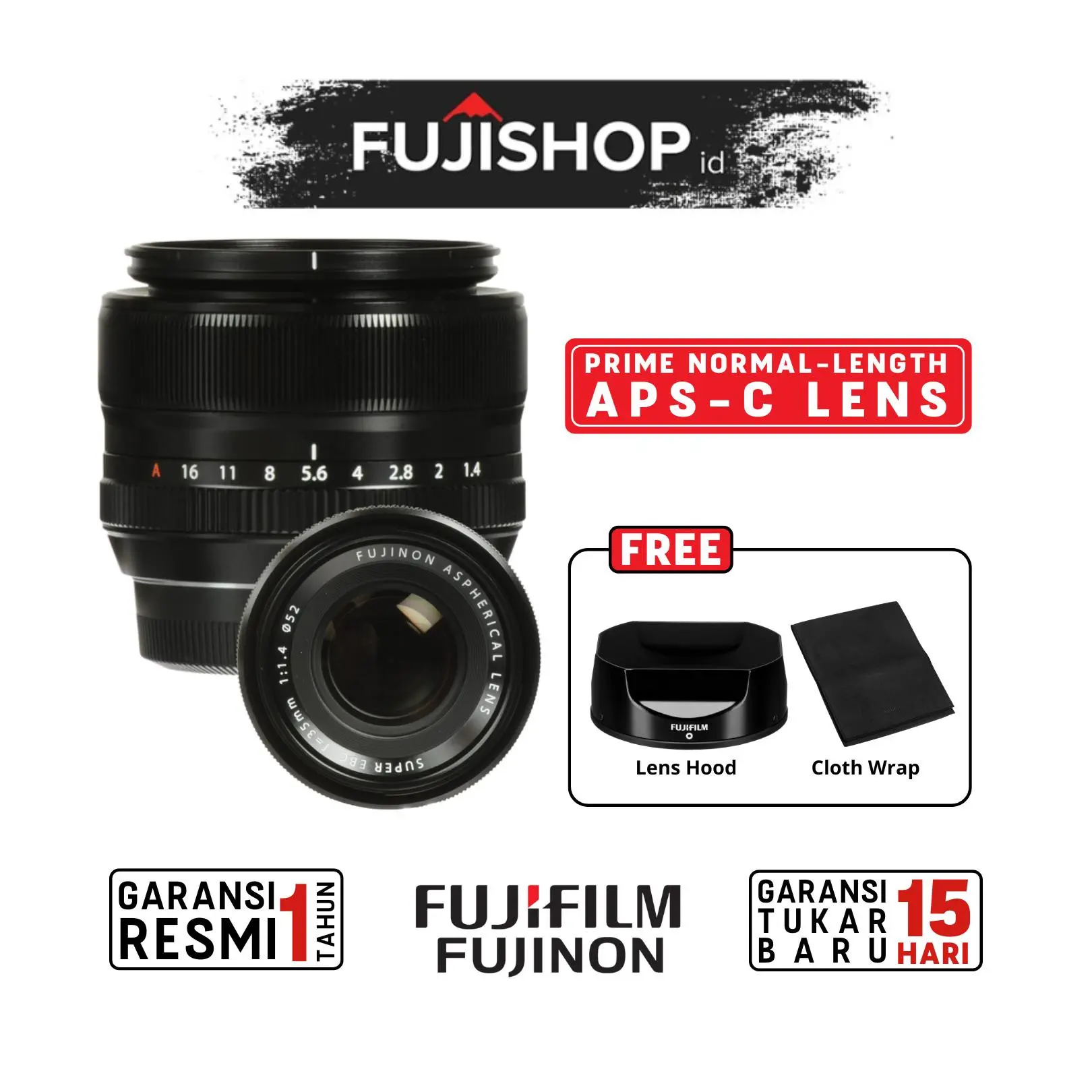 Fujifilm XF 35mm F1.4 R / Fujinon XF 35mm F1.4 R Garansi Resmi