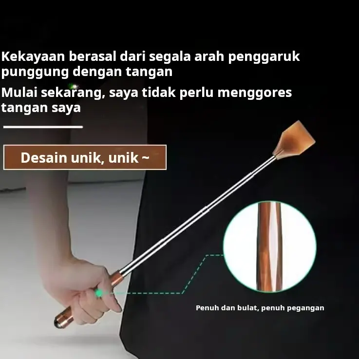 Tanduk sapi yang dapat ditarik kembali, jaring gatal gatal multifungsi merah multifungsi menggaruk punggung 3