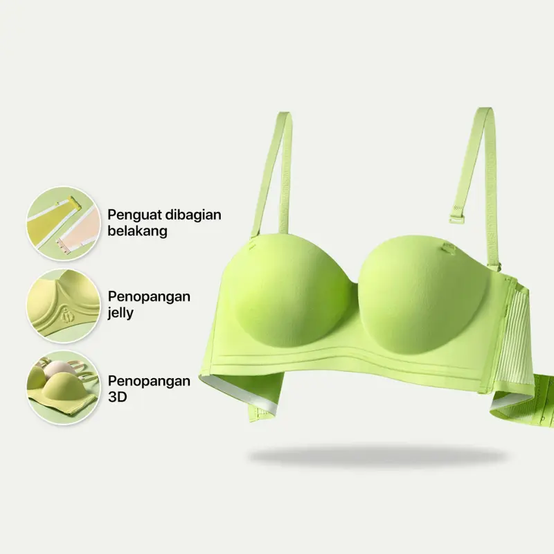 [LUX] Bra L081 Bh Push Up Tanpa Kawat Busa Tebal BhWanita Seamless Beha Wanita Nyaman 2in1 Strapless 1