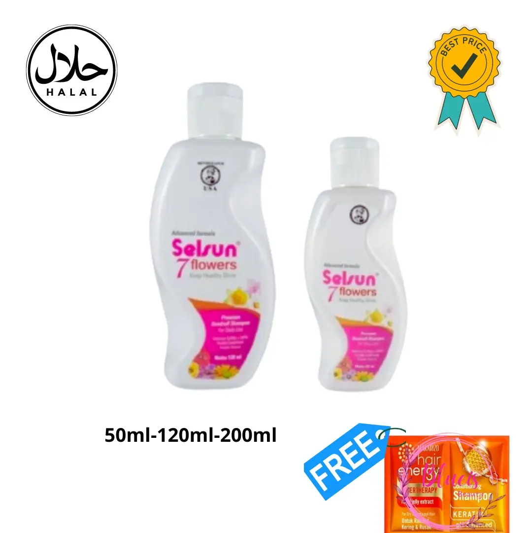 Shampoo Selsun 7 Seven Flower | Shampoo Ketombe 60ml Conditioner Haircare