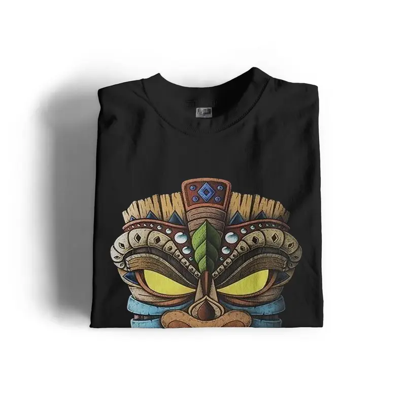 Baju Kaos Tiki Mask Distro Premium Pria Wanita Bahan Katun Combed 24s Fit Standar 3
