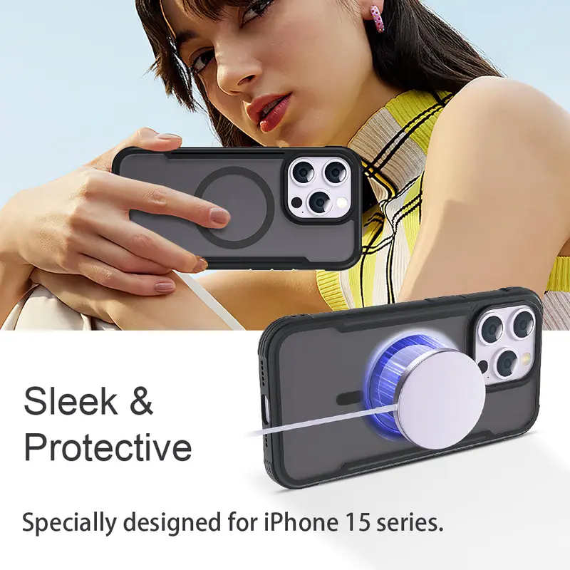 Nam châm di động Ốp Điện Thoại , vỏ bảo vệ điện thoại di động, chống sốc cho iPhone 15, iPhone 15 Pro, iPhone 15 Plus, iPhone 15 Pro Max 8
