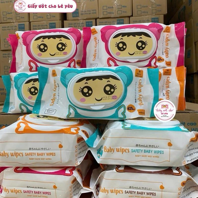  Thùng 10 bịch Khăn Giấy ướt babywipe 625gram hàng việt nam chất lượng cao an toàn sử dụng cho da bé date 2028 