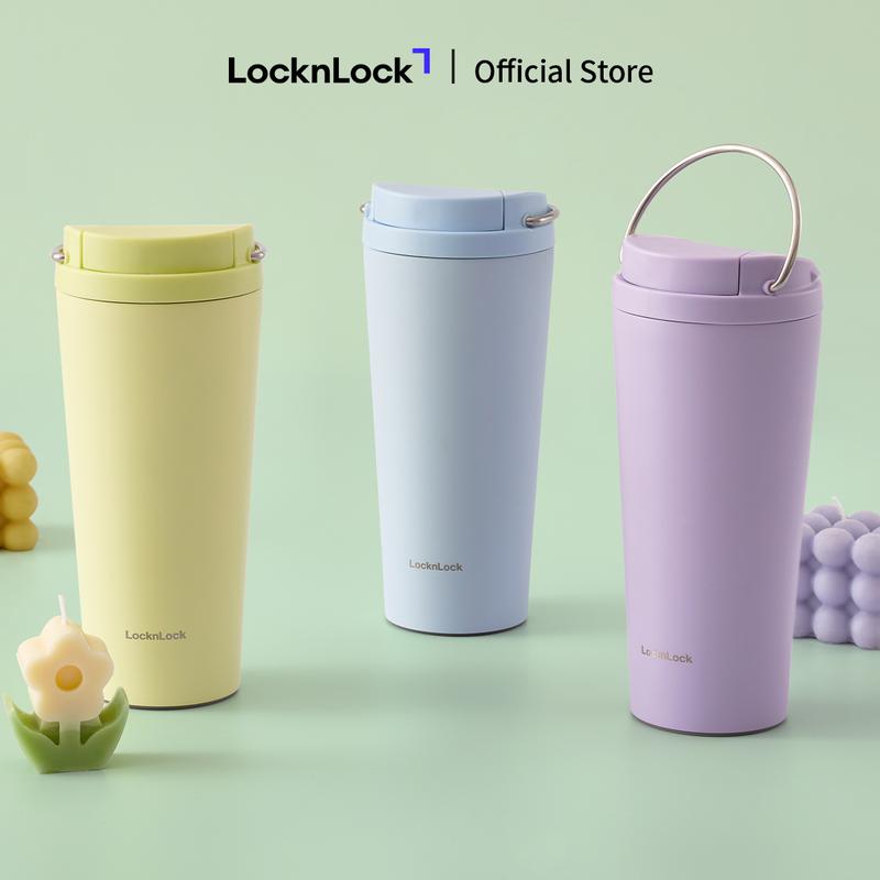 [NEW] Bình giữ nhiệt LocknLock có tay cầm LHC3345 - BUCKET ONE TOUCH - 550ML