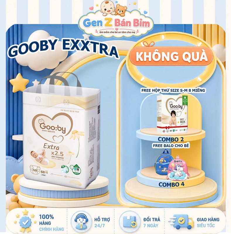 Mua 1 Bịch Tã/Bỉm Gooby Ngày, Siêu Thấm Hút, An Toàn, Mềm Mại, Dành Cho Bé Từ…