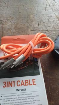 Product Review of Kabel data PS-07 3 IN 1 Fast Charging PD 120W cable charger TYPE C LIGHTNING MICRO multifungsi from k**2 2