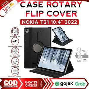 Redy Case For Nokia T21 10.4 2022 Flip Cover Rotary 360 Full Protection Leather Case Standing Casing Kulit Premium