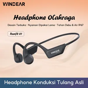 WINDEAR RunFit 01 Bone Conduction Headphone Earphone Bluetooth Wireless Waterproof IPX6 Headset Running Bluetooth Anti Keringat